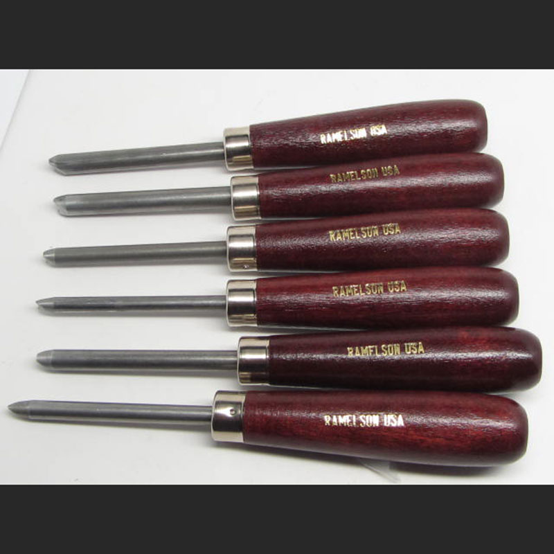 Woodcarving Round Carvers Eye Punch Set Of 6