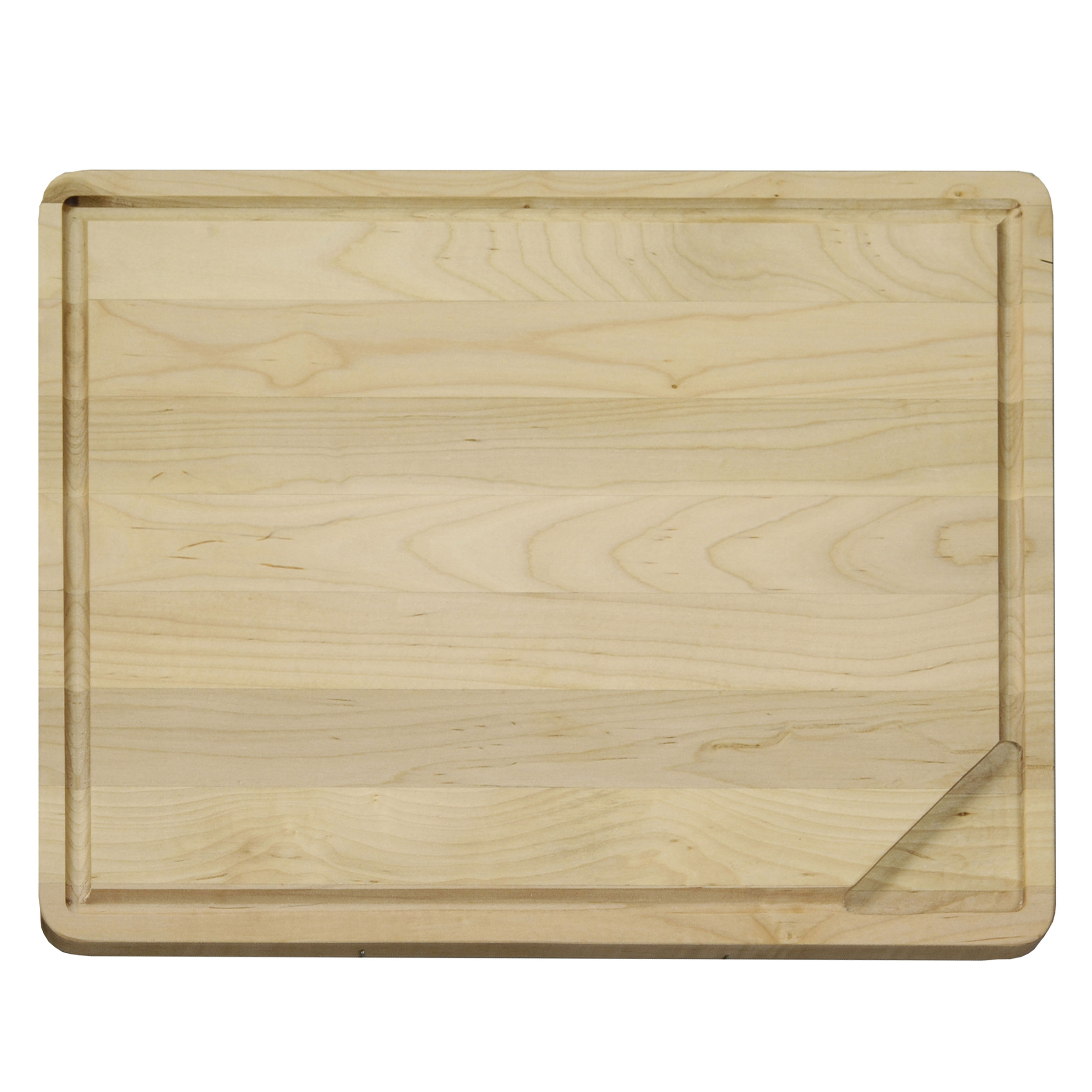 Large 18 X 14 Inch Reversible Hardwood Cutting Board With Gravy Groove & Well