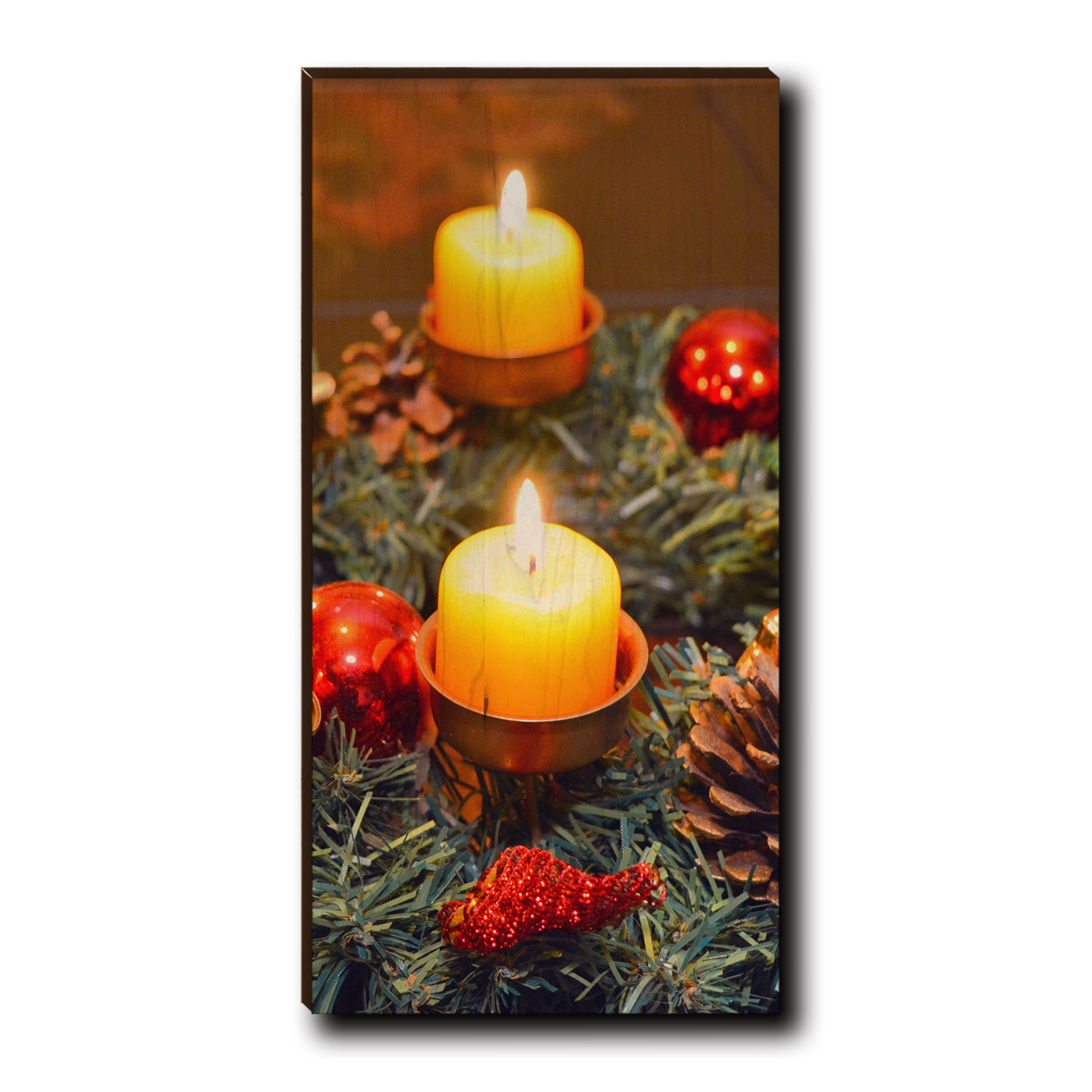 Cutting Board Candle Wreath 6" X 12"