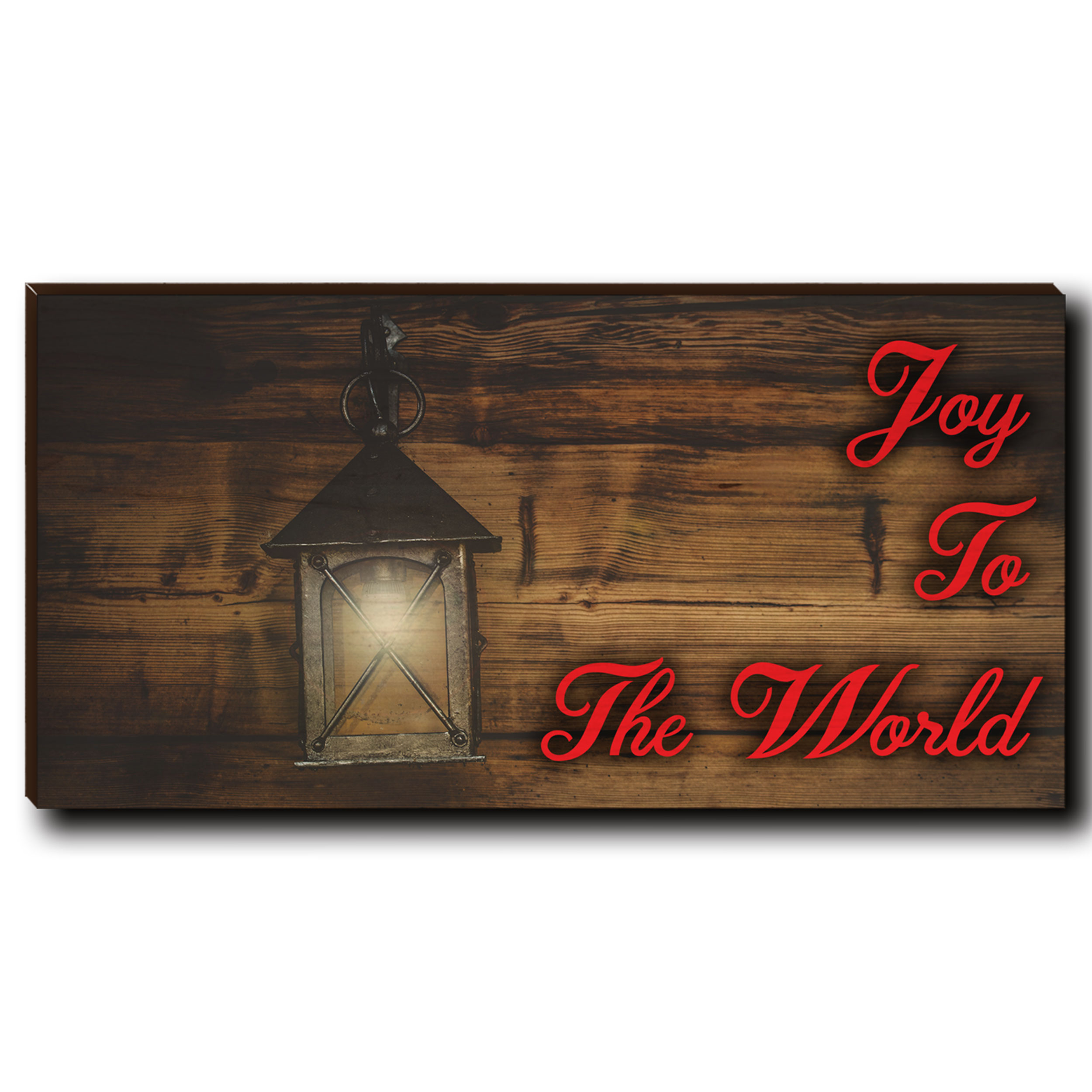 Cutting Board Joy To The World Red Text 12" X 6"