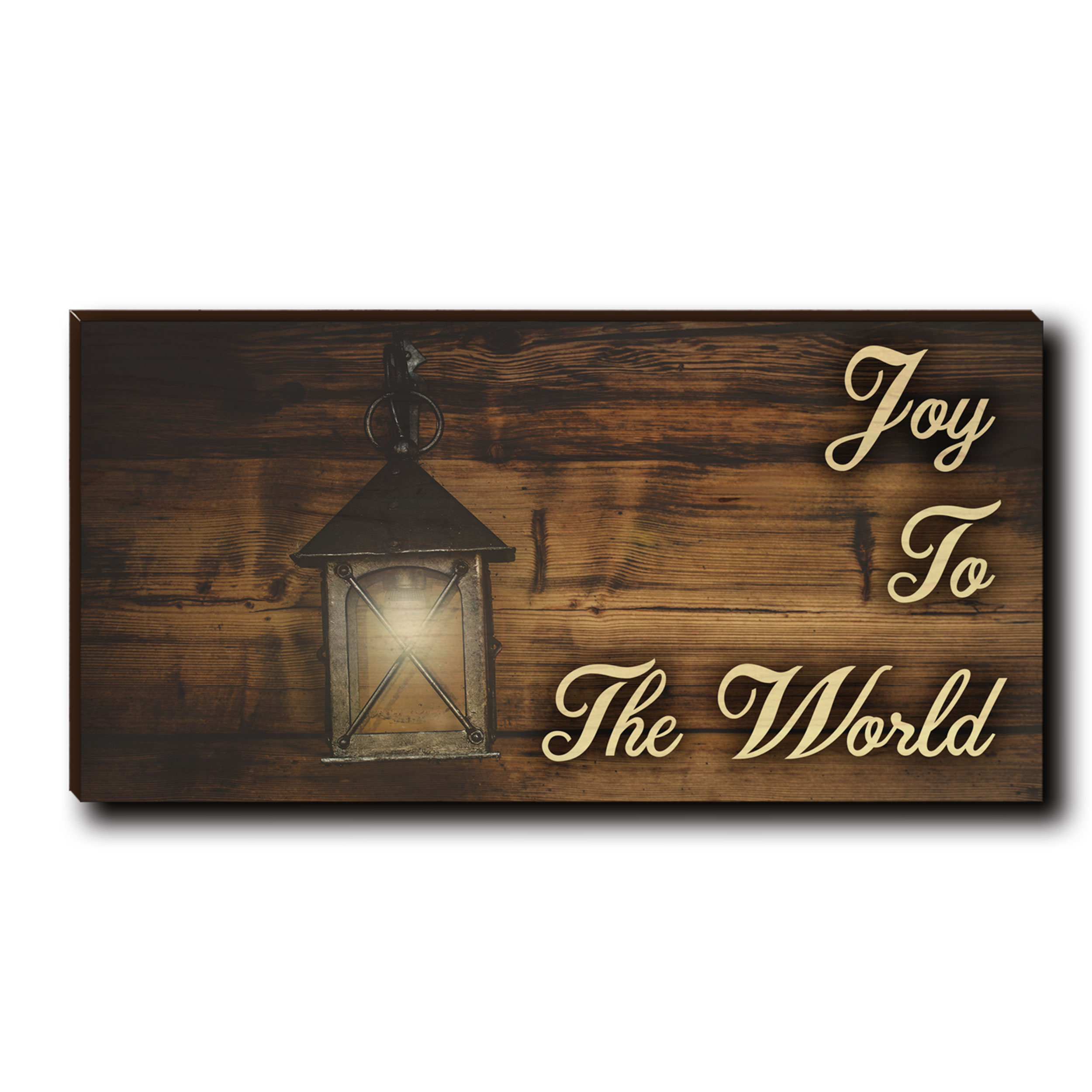 Cutting Board Joy To The World Yellow Text 12" X 6"
