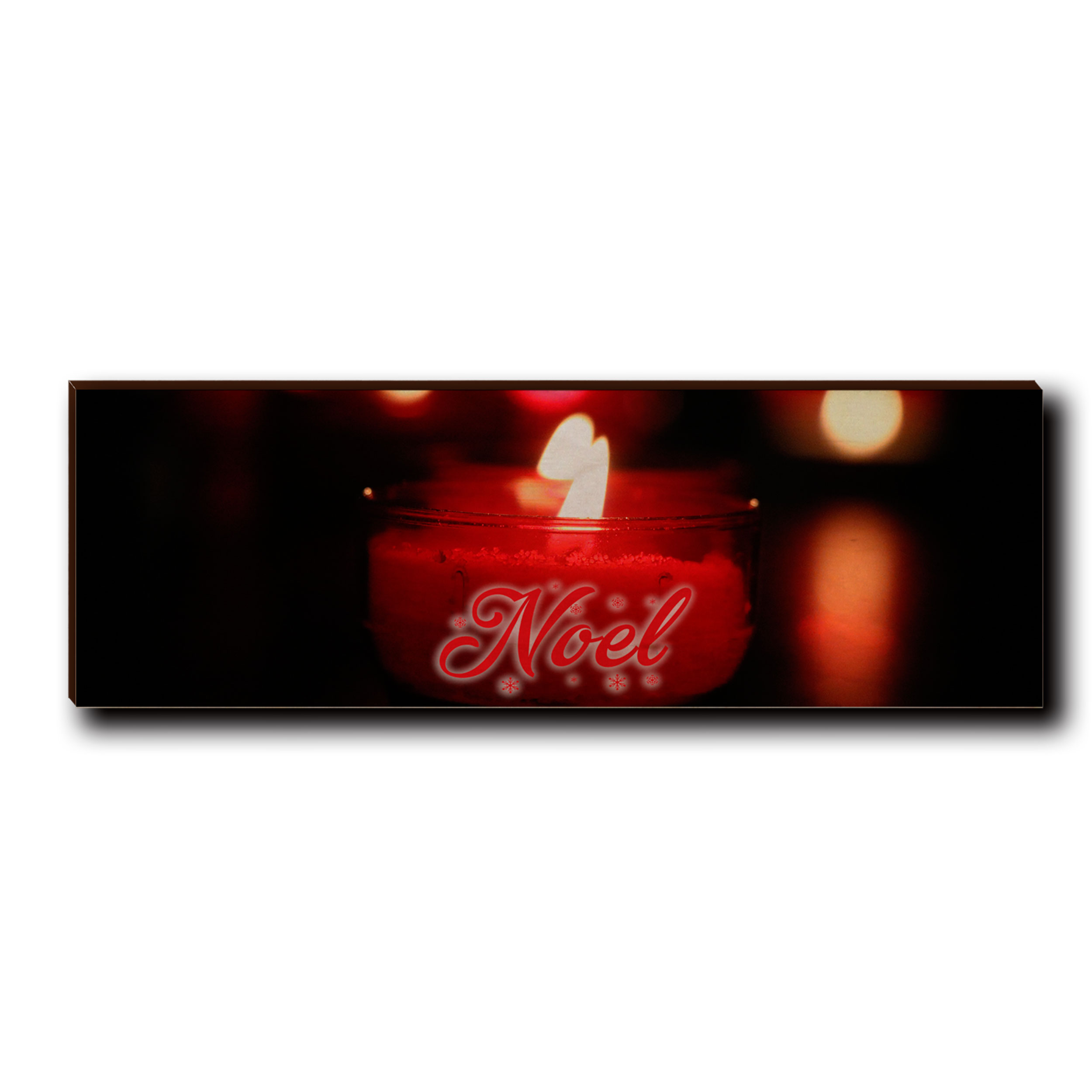 Wall Art Noel Candle Red 12" X 4"