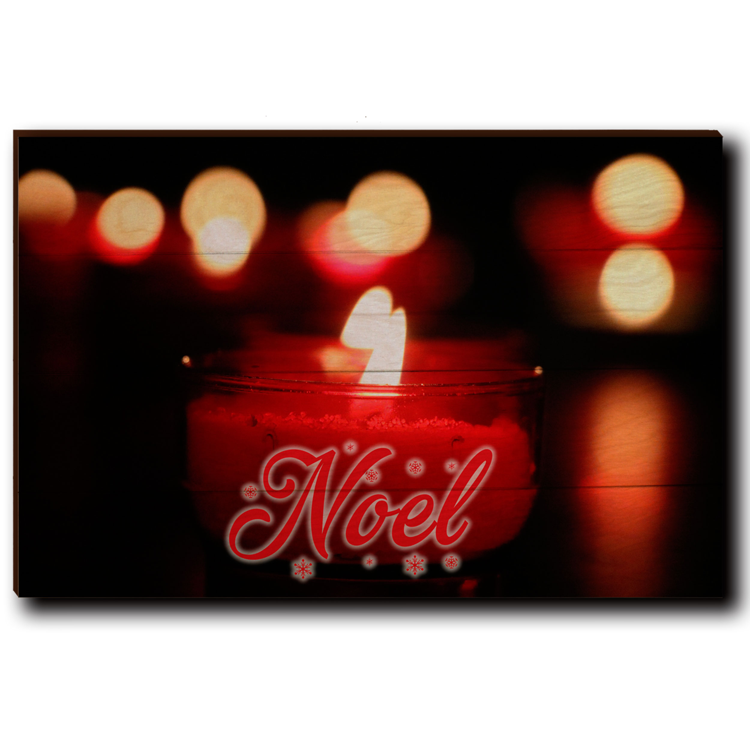 Wall Art Noel Candle Red 24" X 16"