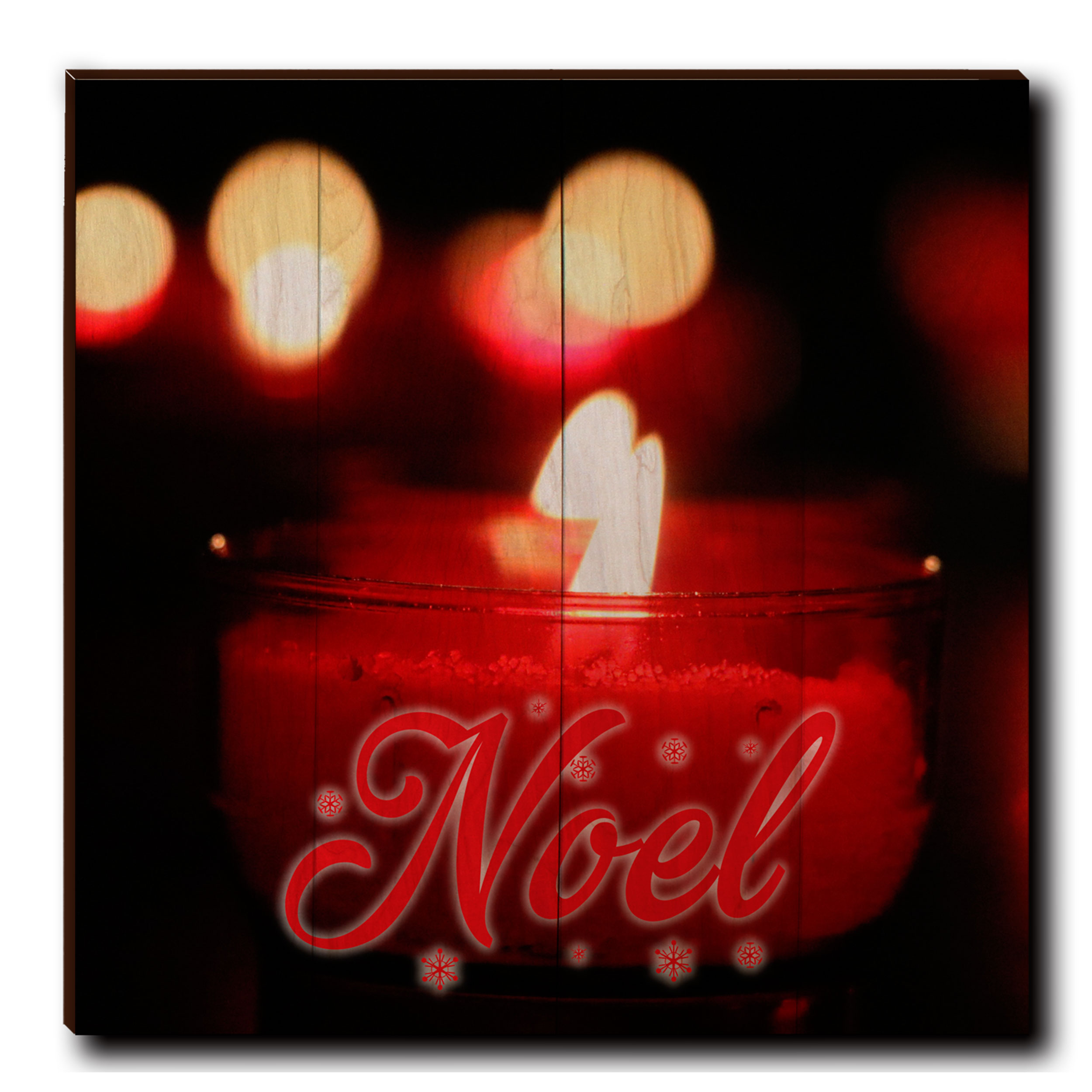 Wall Art Noel Candle Red 24" X 24"