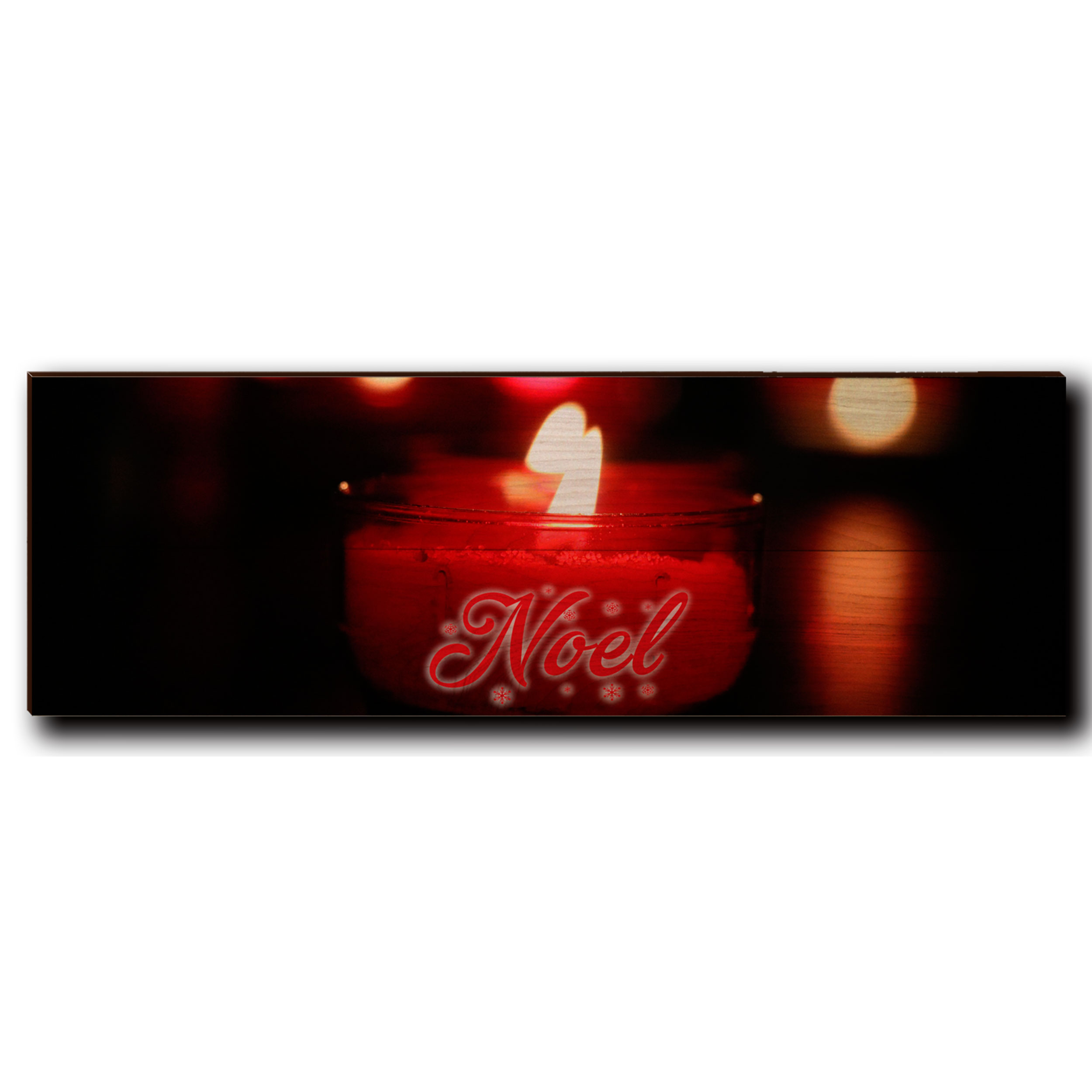 Wall Art Noel Candle Red 24" X 8"