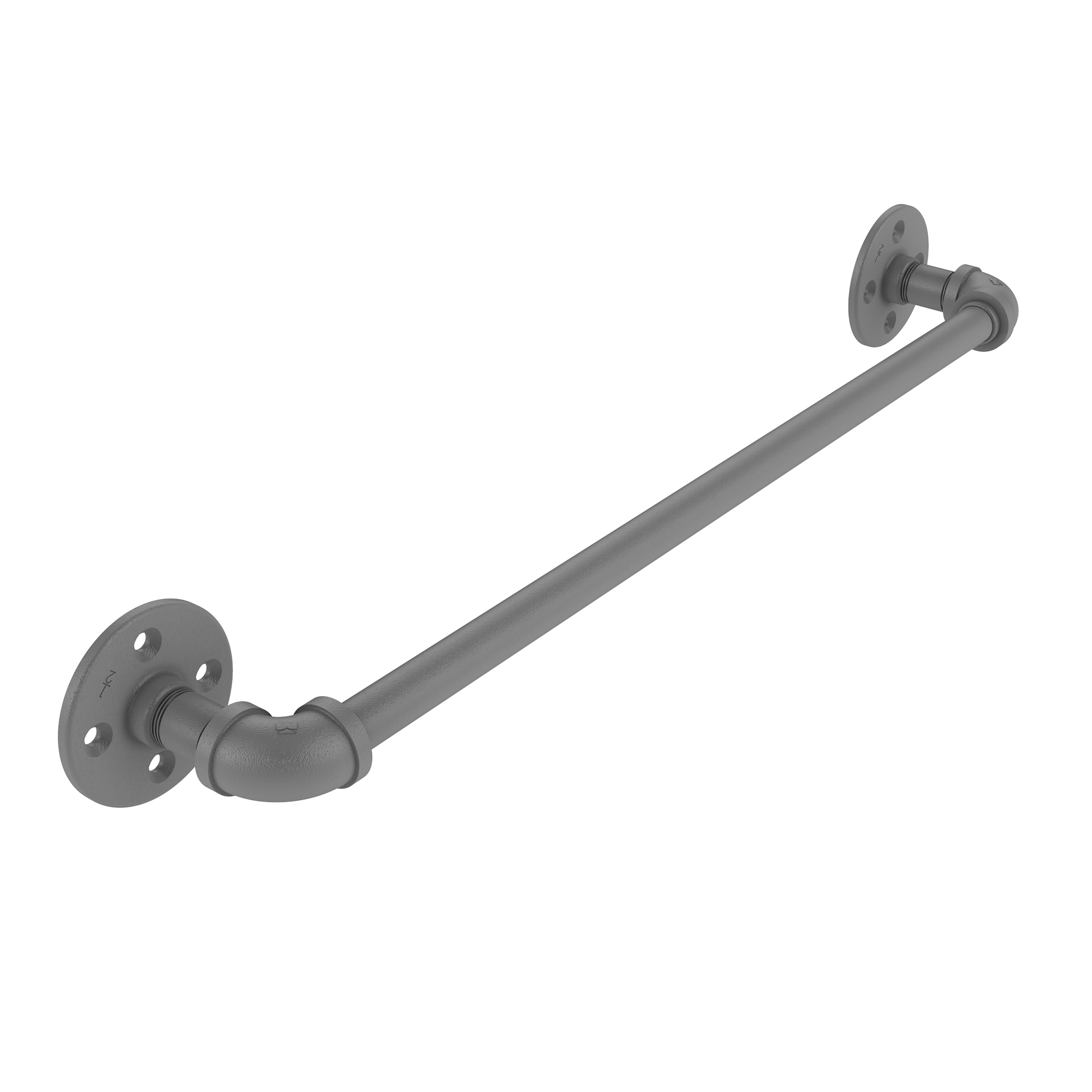 18" Towel Bar, Matt Gray Finish