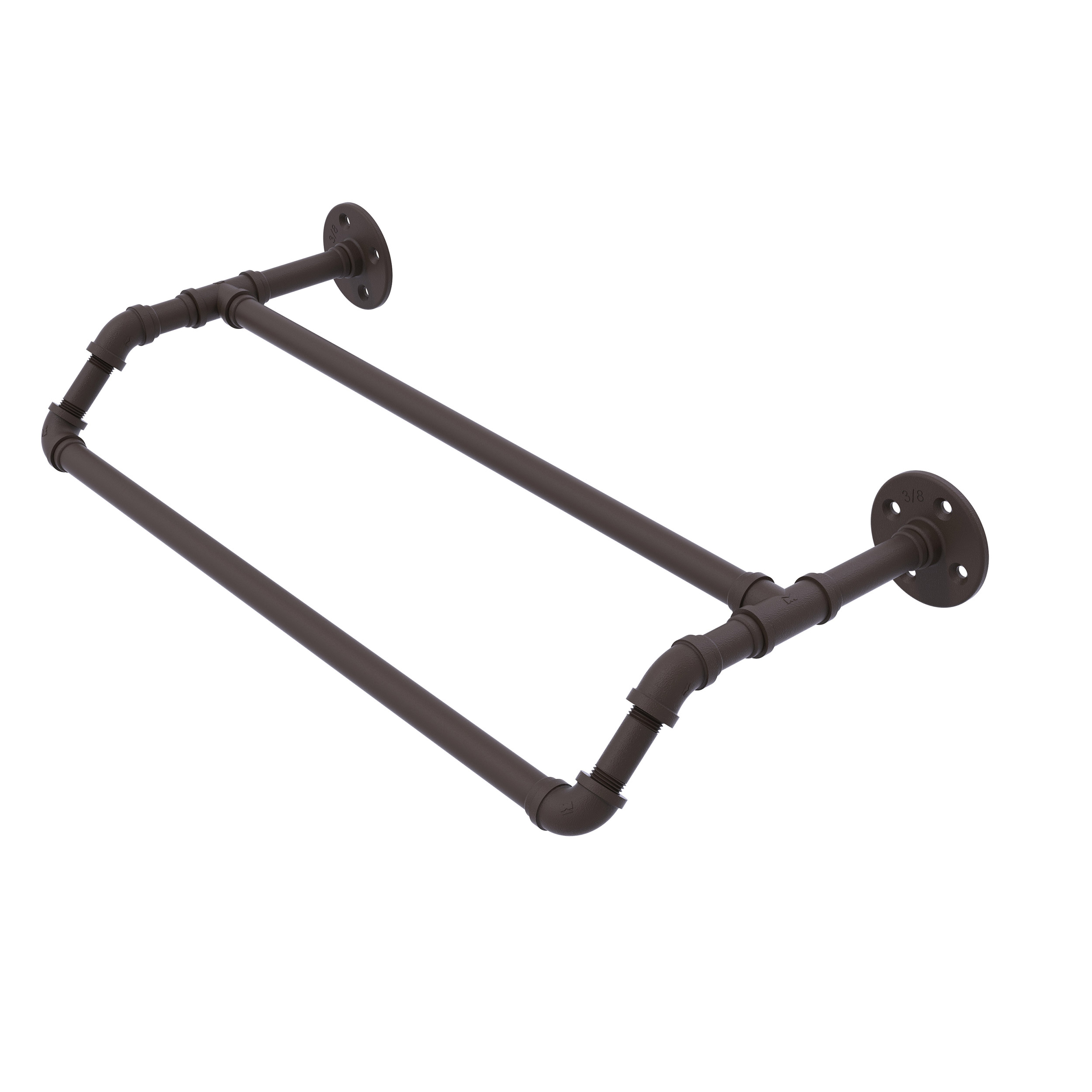 18" Double Towel Bar, Antique Bronze Finish