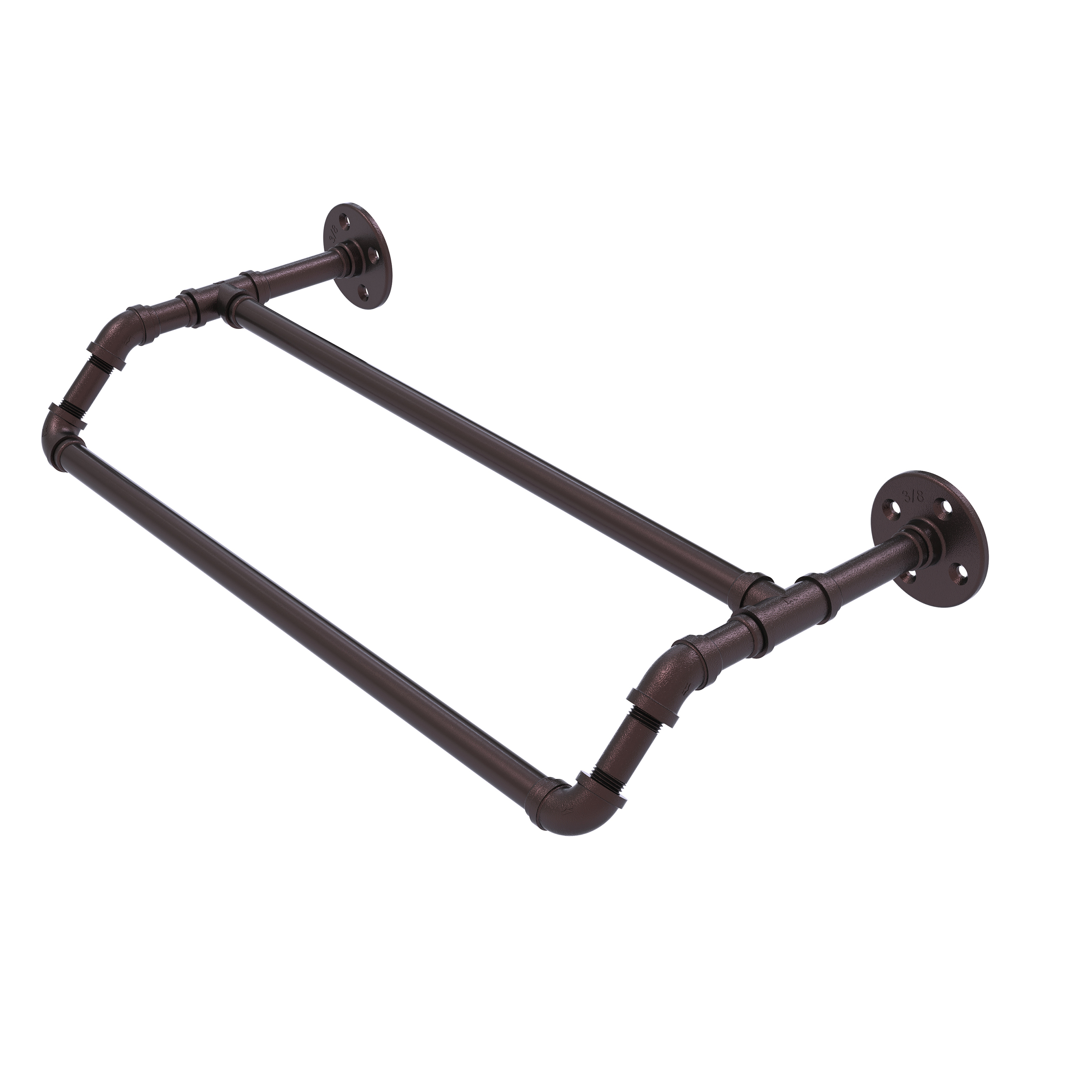 24" Double Towel Bar, Antique Bronze Finish