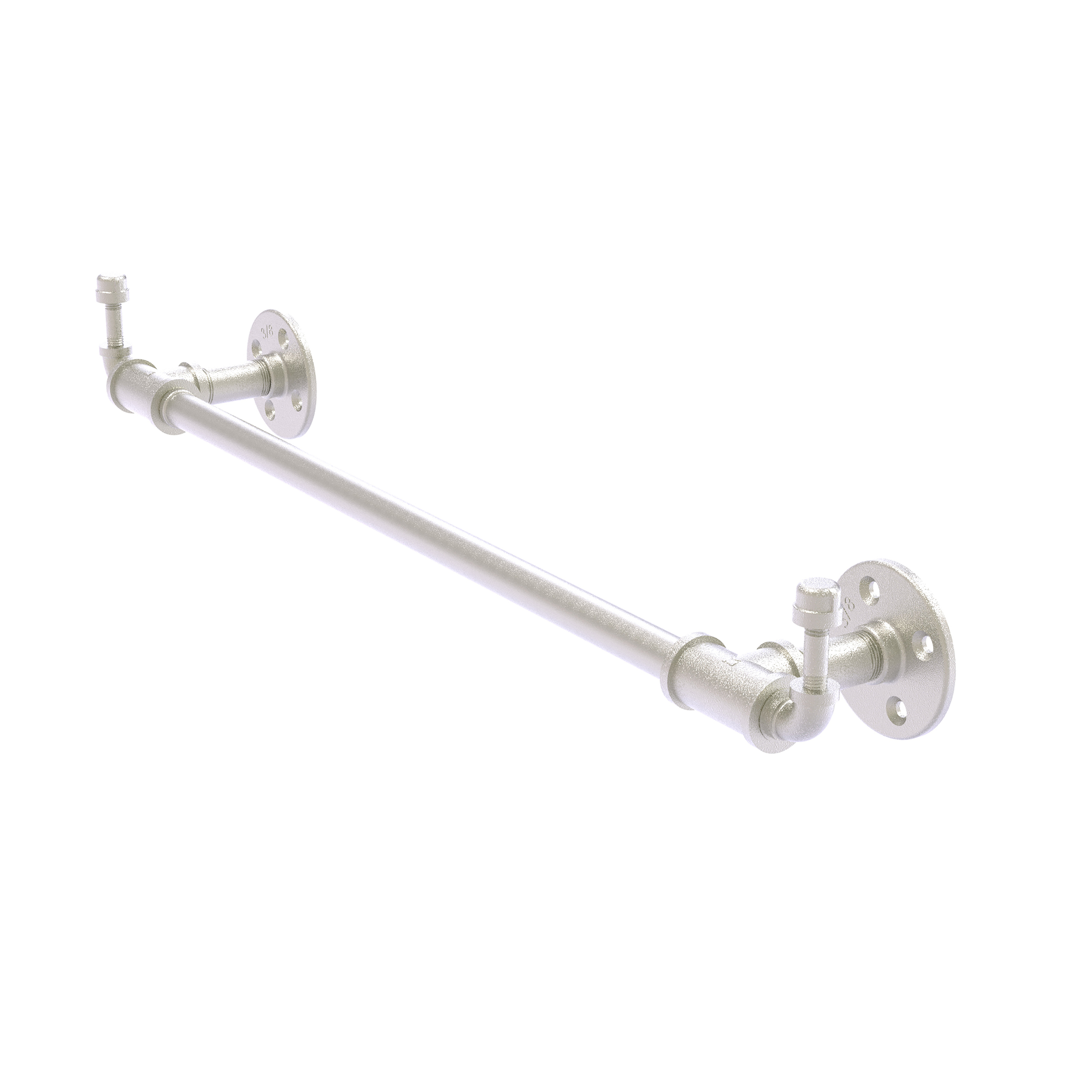 24" Towel Bar With Integrated Hooks, Satin Nickel Finish