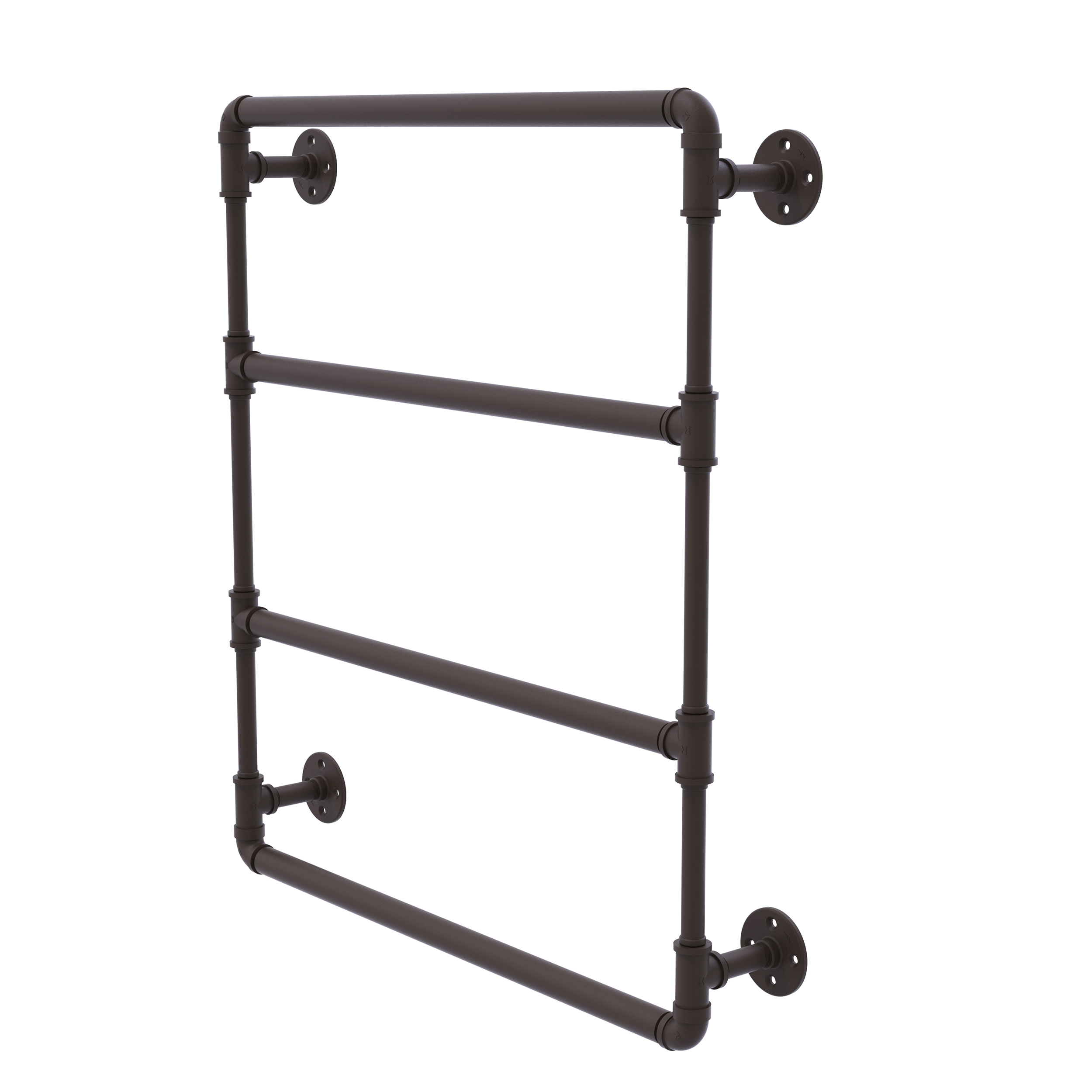 36" Wall Mounted Ladder Towel Bar, Oil Rubbed Bronze Finish