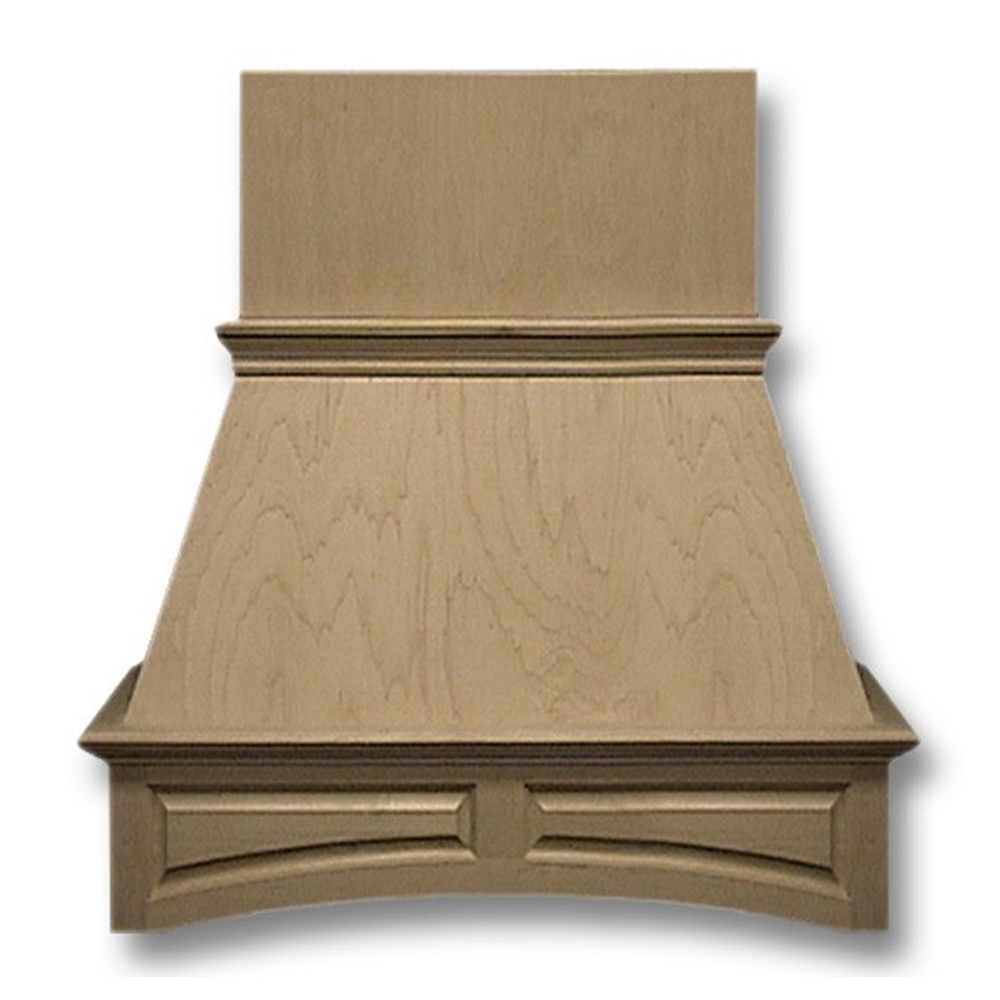 30-in. Wide Arched Raised Panel Red Oak Wood Wall-mount Range Hood