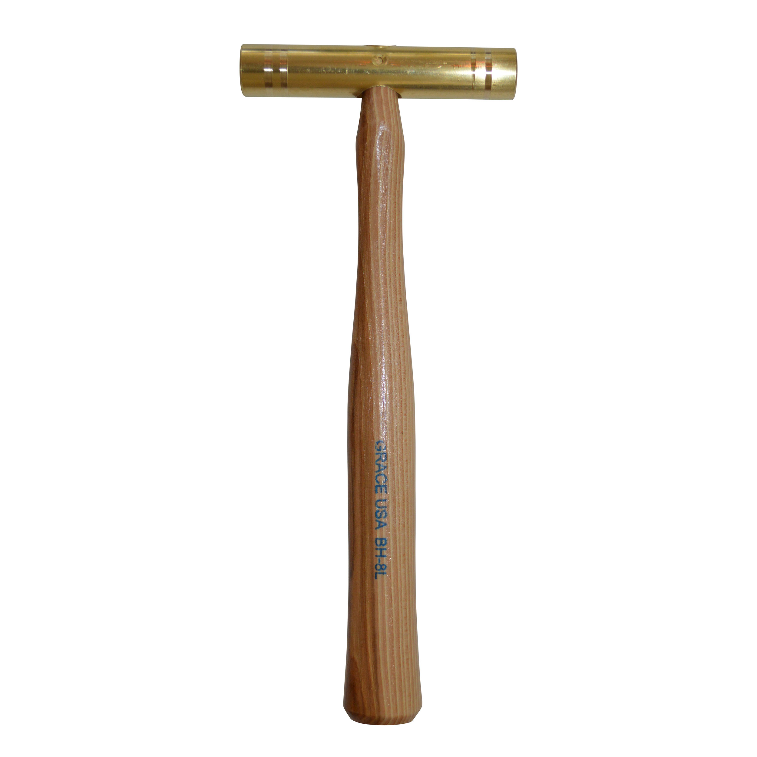 product: Grace Tools 8 ounce Long Brass Hammer shown