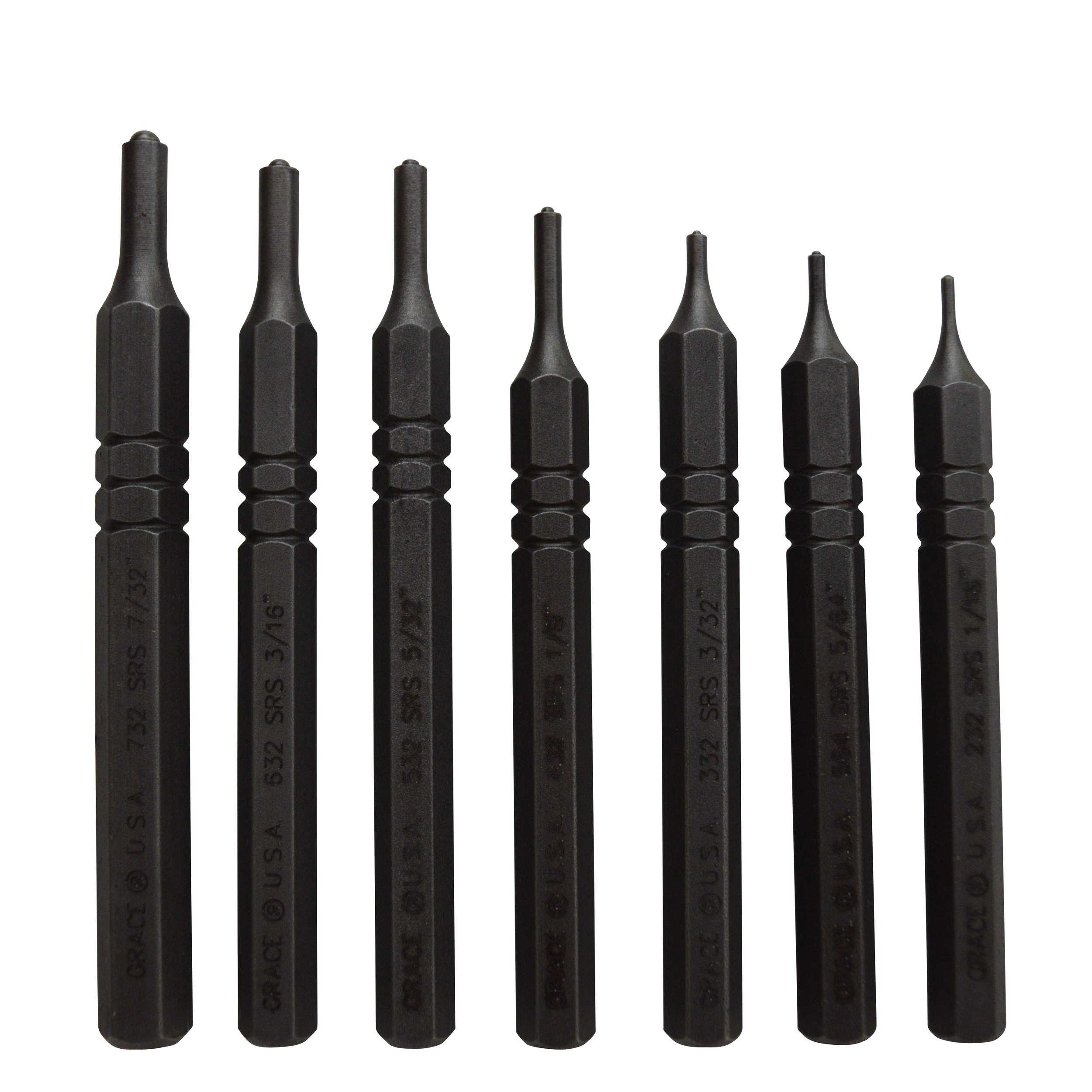 Grace Tools Steel Short Roll Spring Punch Set