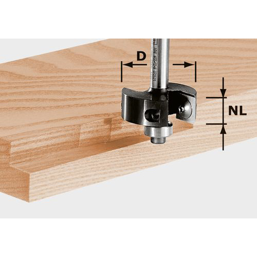 product: Woodcraft Rabbet Bit - HW S8 D38/12 shown