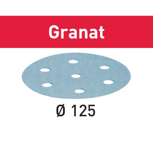 product: Festool Granat D125 Sandpaper Disc, P320, 10 Pack shown