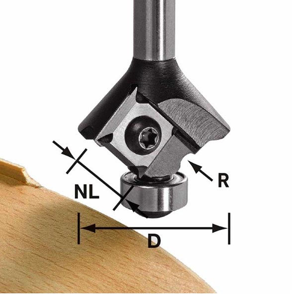 product: Festool Radius Router Bit 1 mm shown