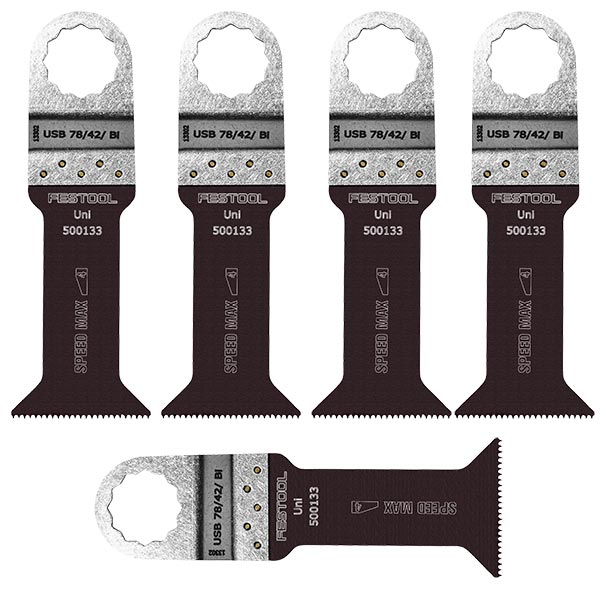 product: Festool Saw Blade Vecturo USB 78/42/Bi 5 Pack For Plunge Base shown