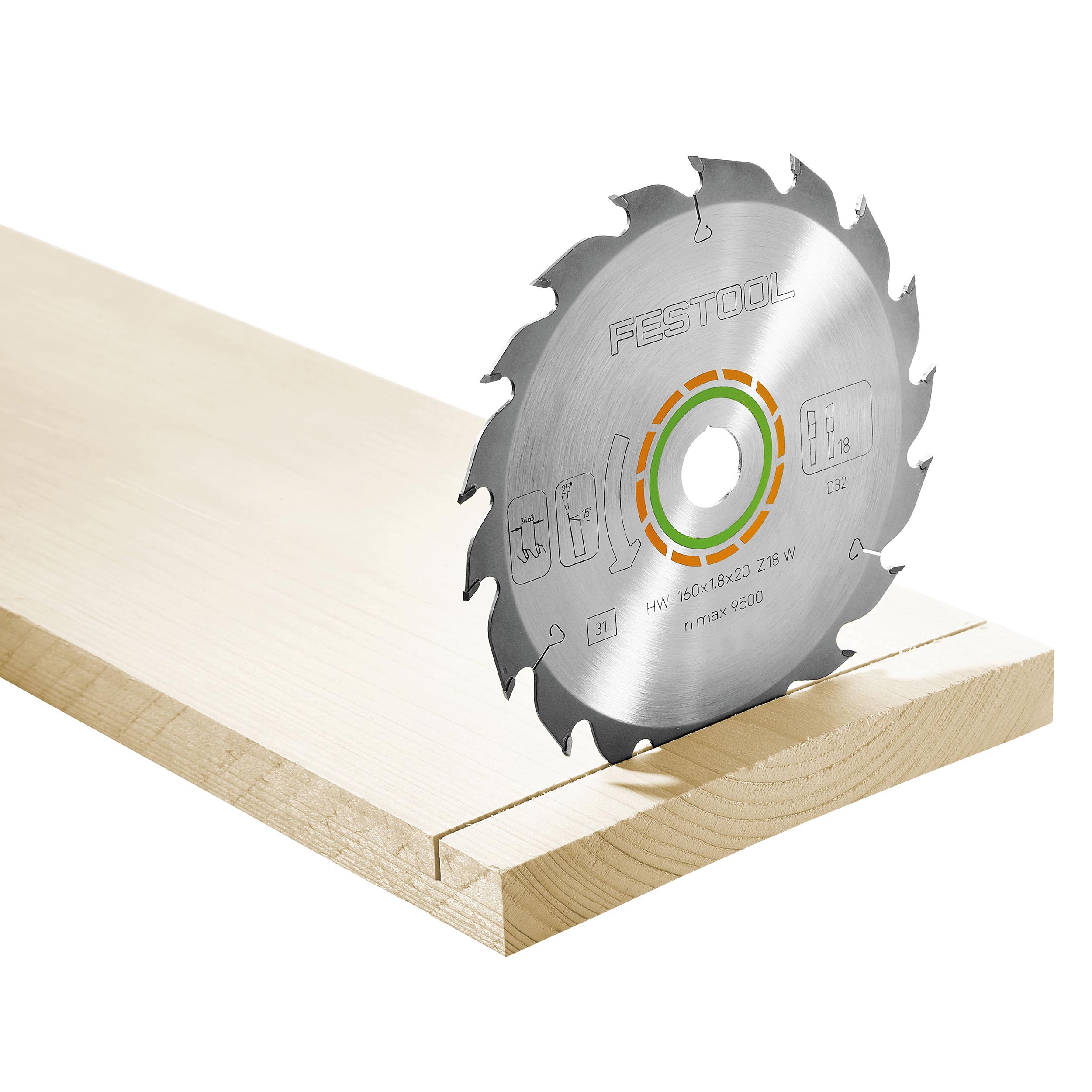 product: Festool Saw Blade Standard 18 T, HK & HKC shown