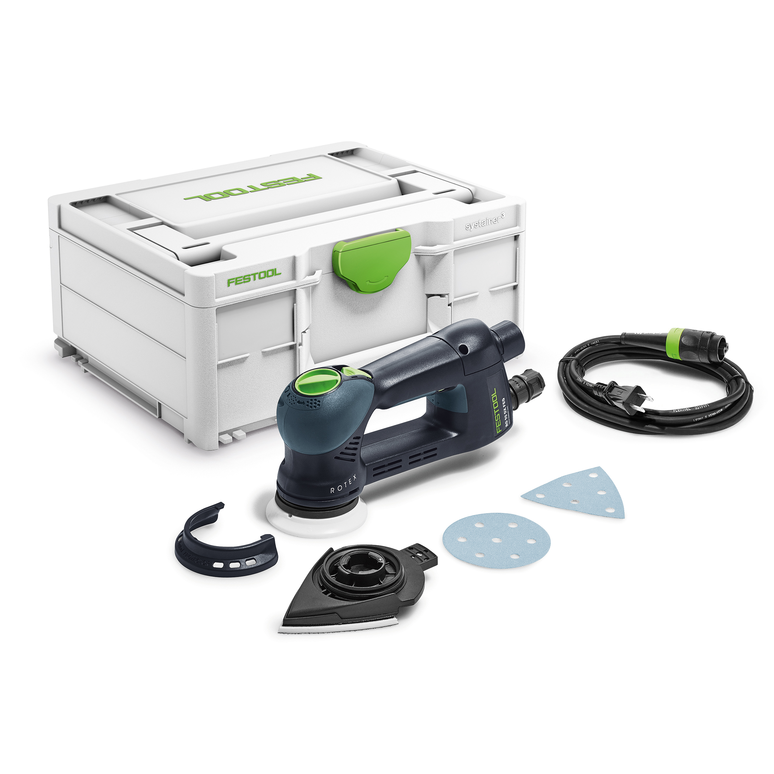 product: Festool Rotex RO 90 DX FEQ-Plus Sander in Systainer³ shown