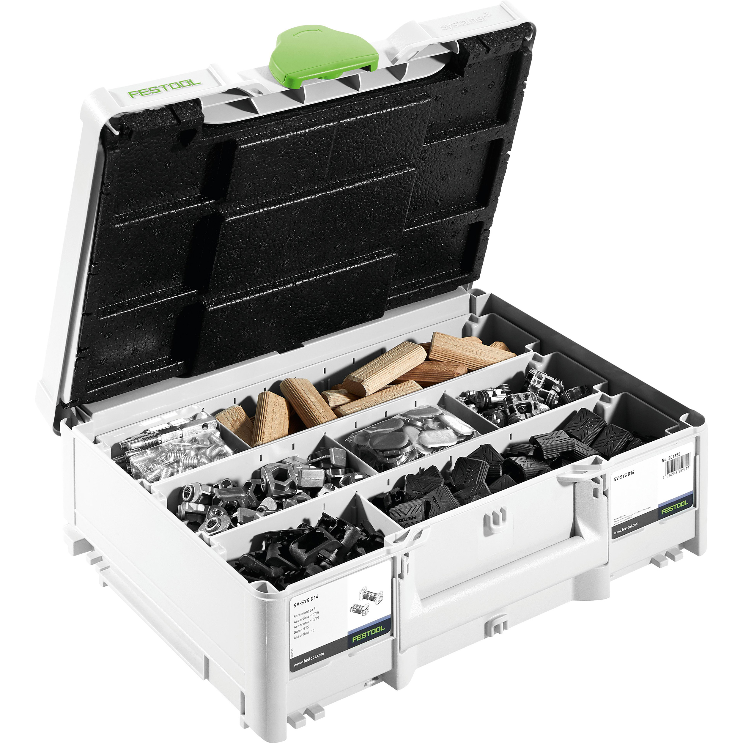 product: Festool Domino Connector Set SV-SYS D14 in Systainer3 shown