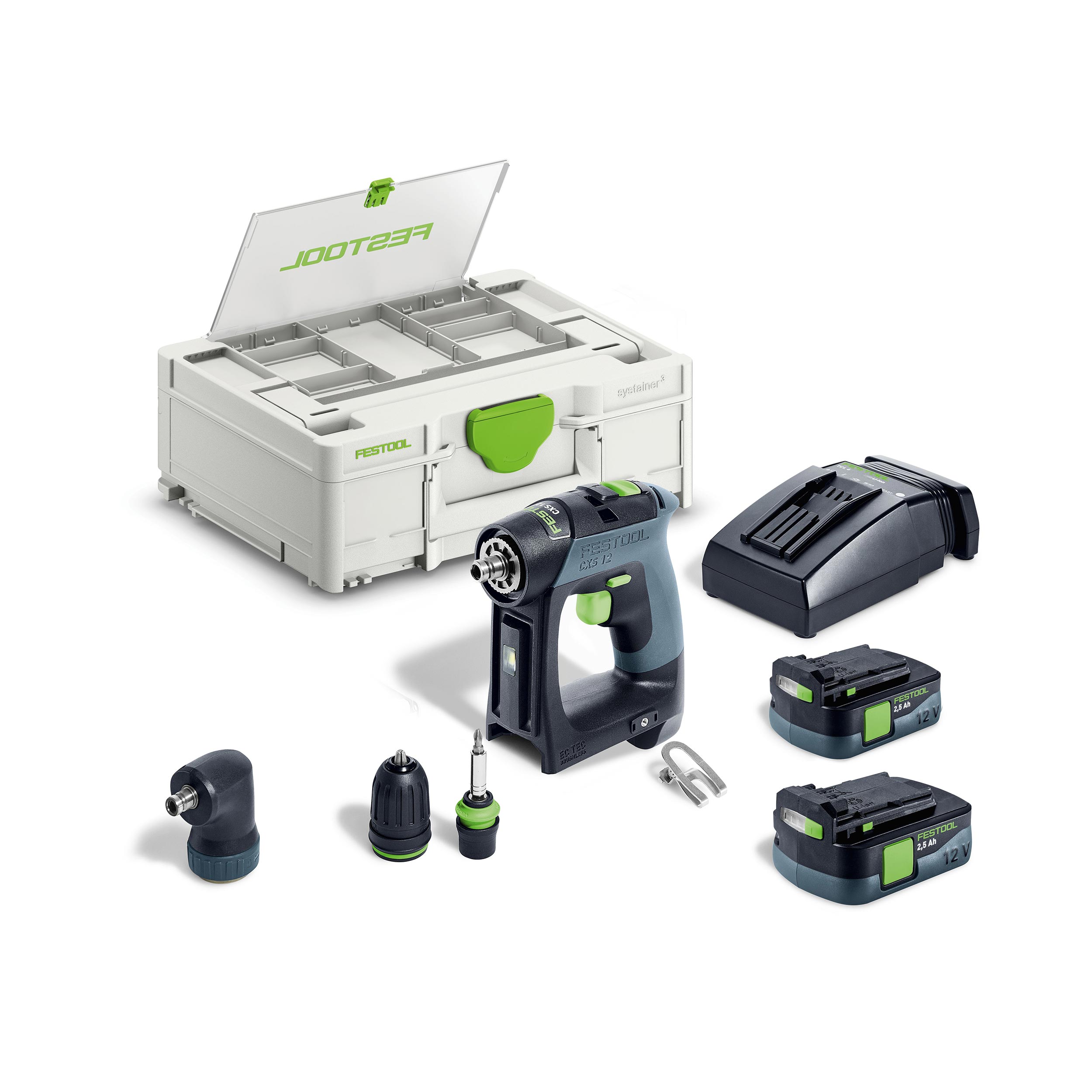 product: Festool CXS 12 2.5 Ah - Cordless Drill Set shown