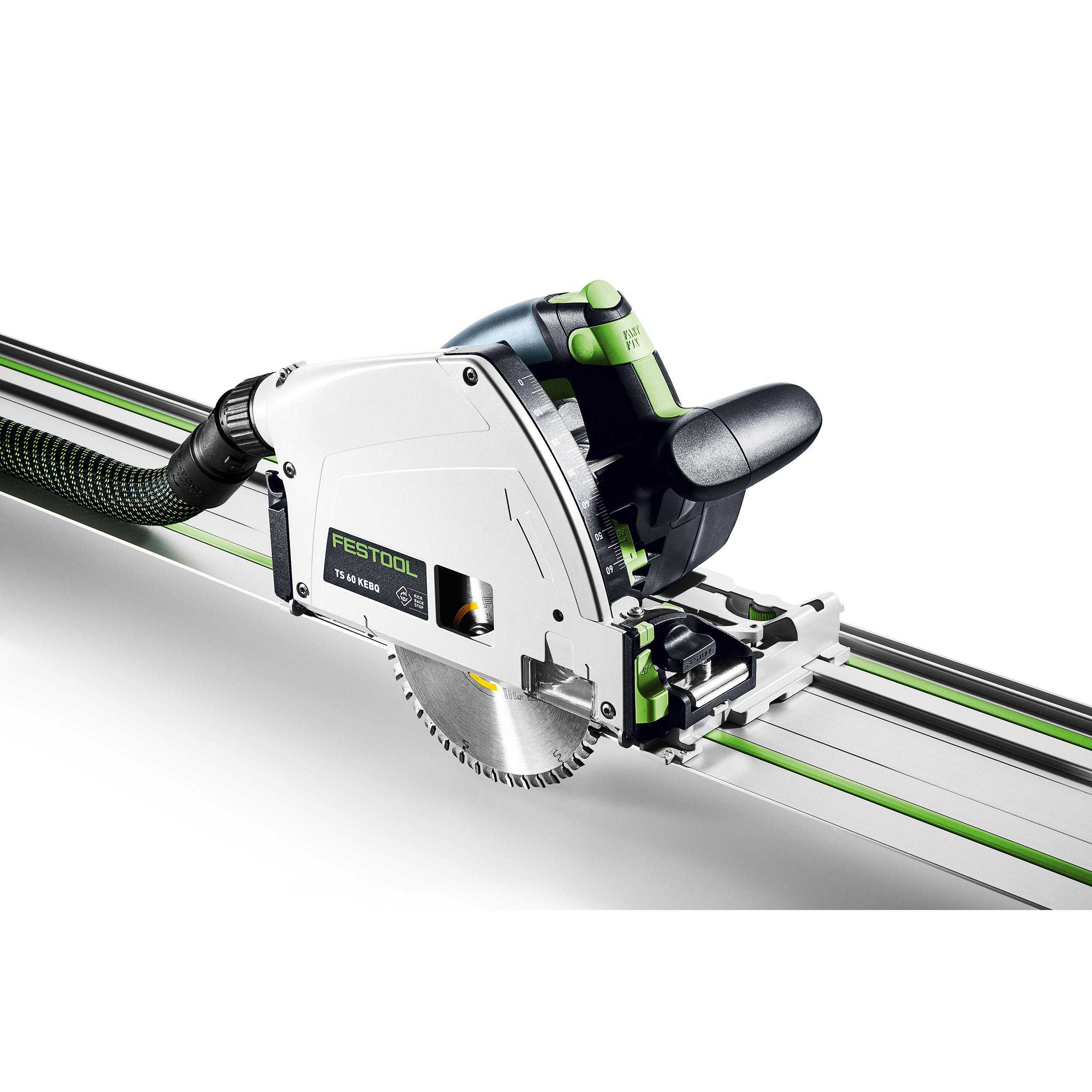 product: Festool Plunge Cut Saw with Rail - TS 60 KEBQ-F-Plus-FS shown