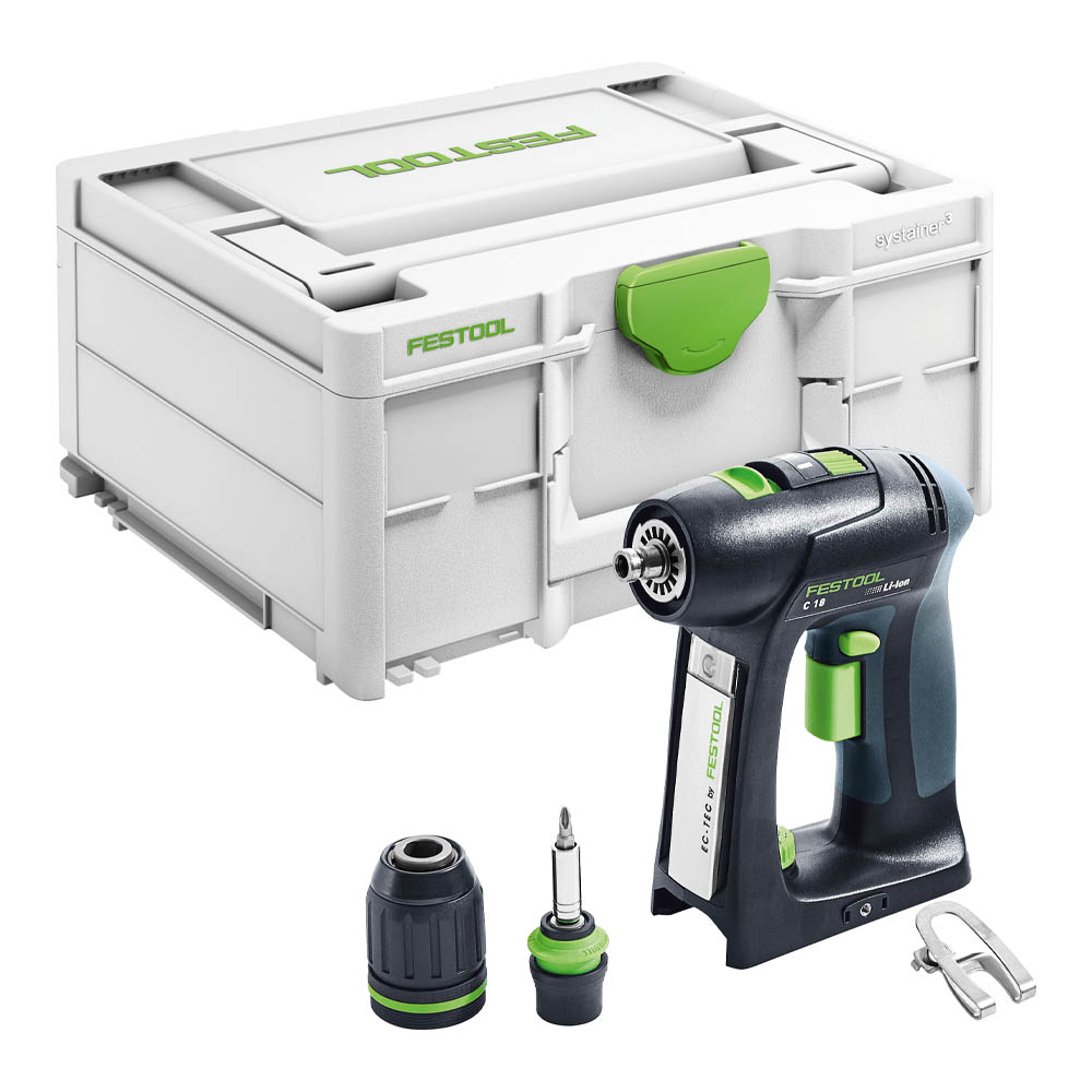 product: Festool C18 Basic Cordless Drill shown