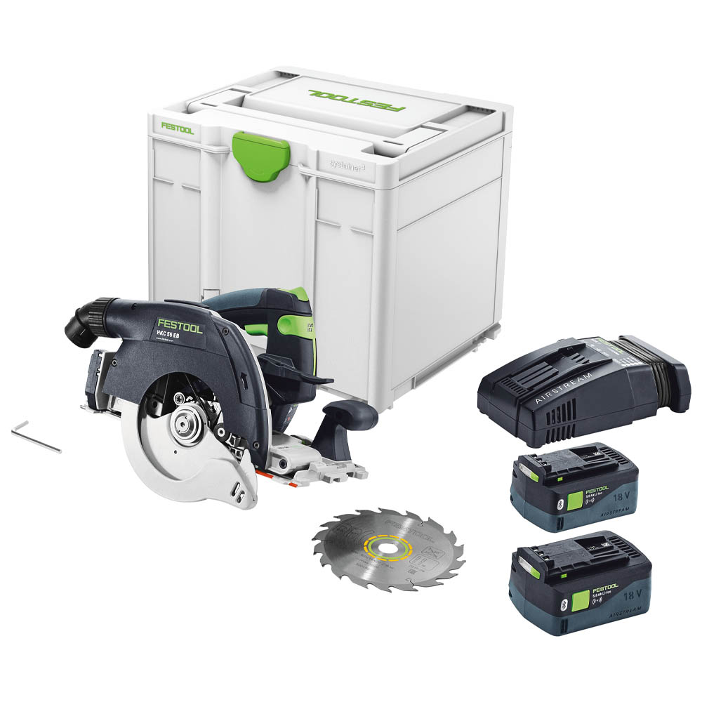 product: Festool Track Saw HKC 55 5.0 EBI shown