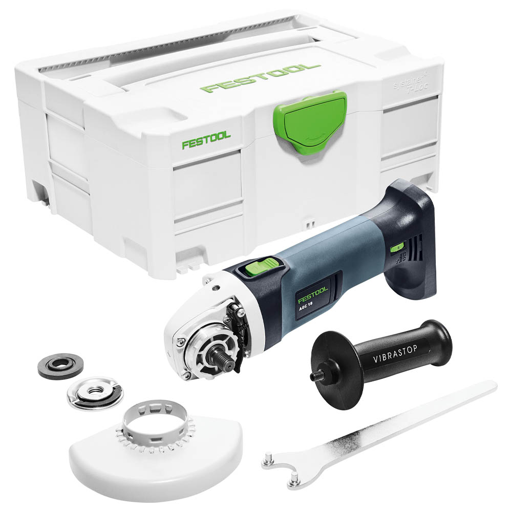 product: Festool AGC 18 Cordless Angle Grinder 5.0 EBI-Plus shown