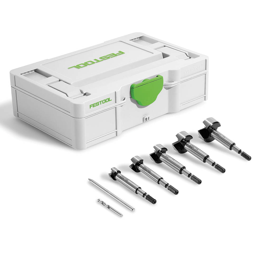 product: Festool Forstner Drill Bit Set - 5 Piece shown