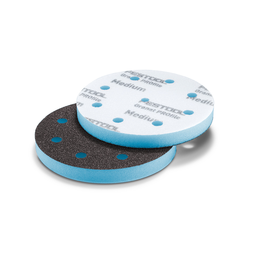 product: Festool Granat PROfile Foam Abrasive Disc - D125 Medium Grit - 10 Pack shown