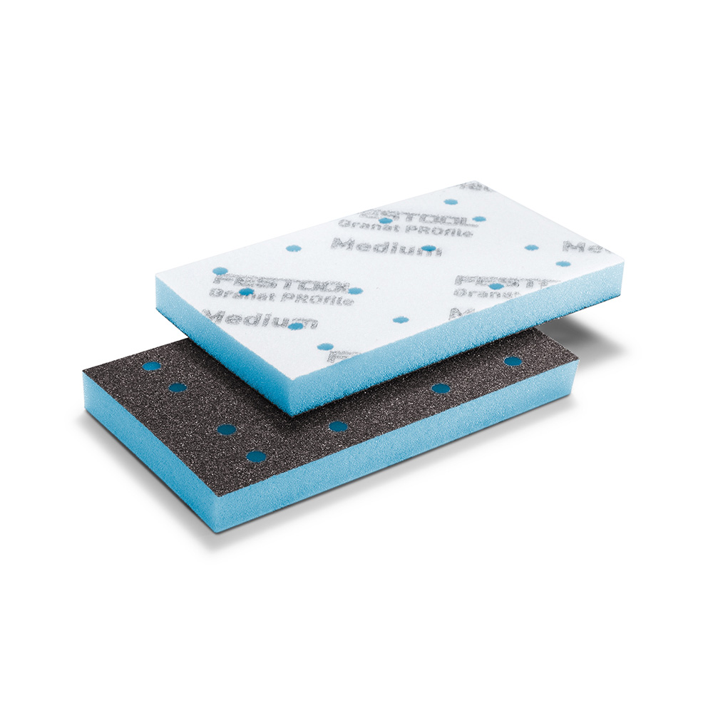 product: Festool Granat PROfile Foam Abrasive Sheet - 80x133 Medium Grit - 10 Pack shown