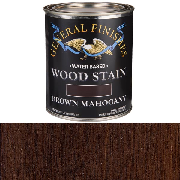Wood Stain, Water Based, Brown Mahogany Stain, Quart