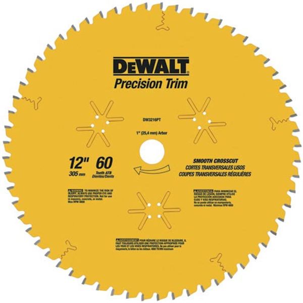 Dw3232pt Fine Cut Coated Circular Saw Crosscut Saw Blade 12" X 80 Tooth Thin Kerf