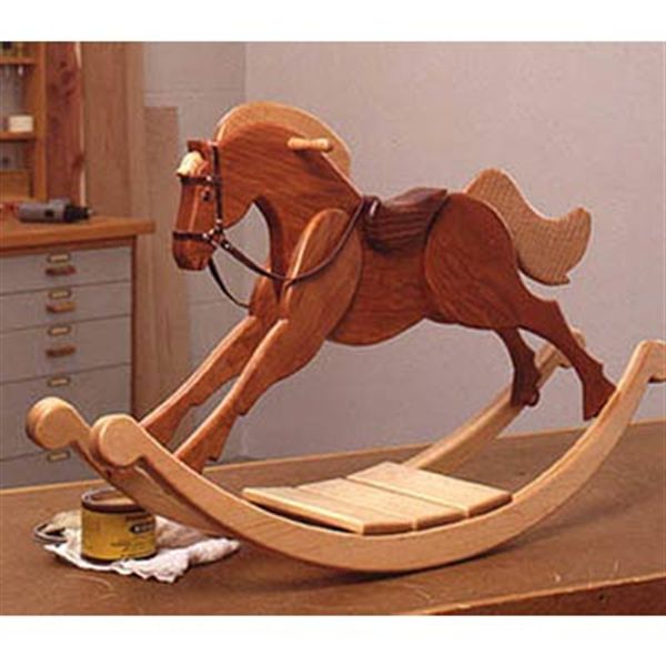 product: Wood Magazine Woodworking Project Paper Plan to Build Playroom Palomino Rocking Horse shown