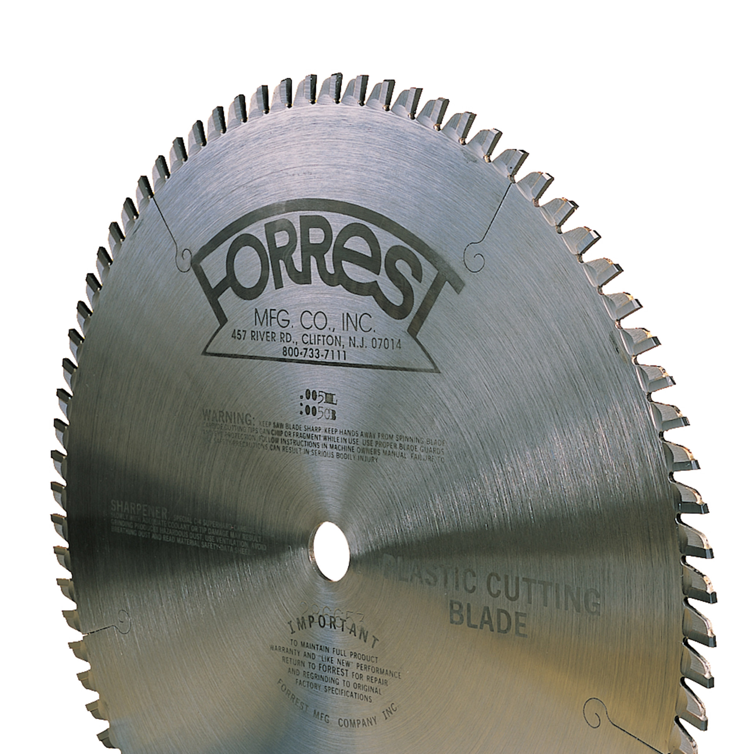 Forrest Nm108011125 No Melt Saw Blade, 10" X 80 Tooth