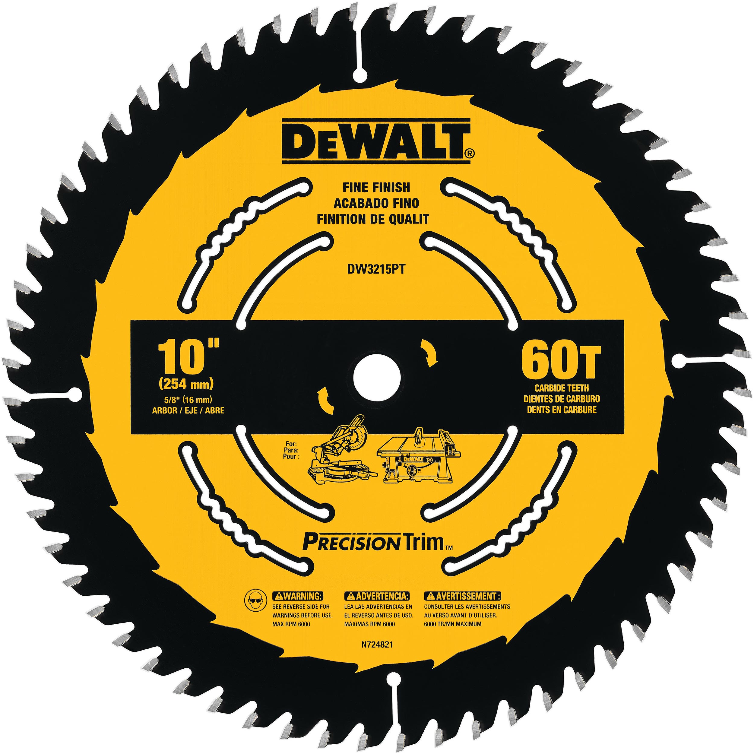 product: DeWalt Circular Saw Blade - Precision Trim - Fine Finish- 10