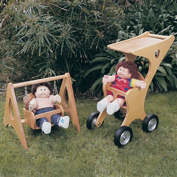 Woodworking Project Paper Plan To Build Doll Stroller & Swing, Plan No. 784