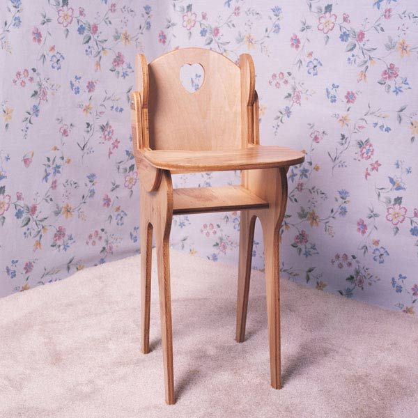Woodworking Project Paper Plan To Build Doll High Chair, Plan No. 770