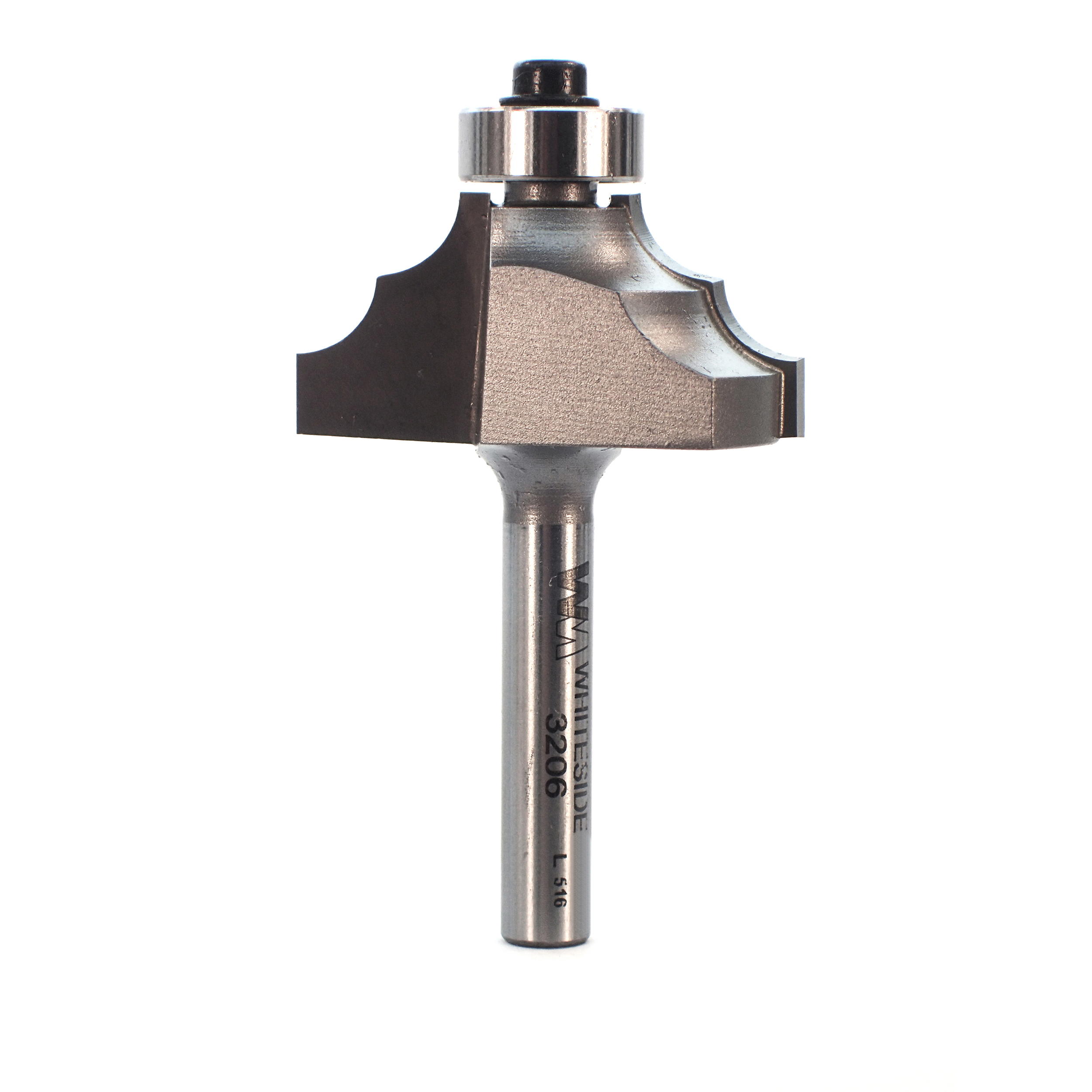 3206 Double Round Router Bit 1/4" Sh 7/32" R 1-3/8" D X 5/8" Cl X 2-1/4" Ol