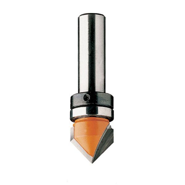 815.127.11b 90 Degree V-grooving Router Bit With Top Bearing 1/4"sh 1/2"d 1/2"cl