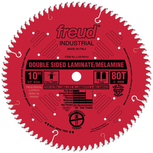 product: Freud LU97R9010 Double Sided Laminated/Melamine Circular Saw Blade 10
