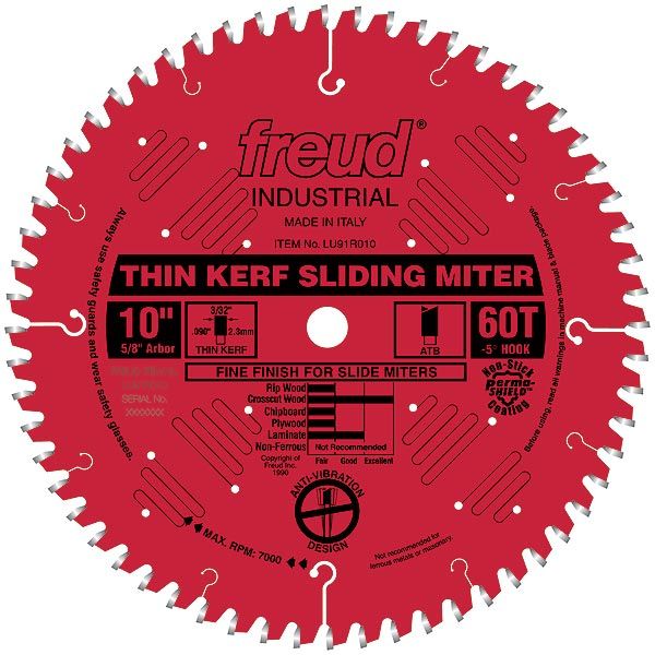 product: Freud LU91R010 Sliding Compound Miter Saw Blade 10