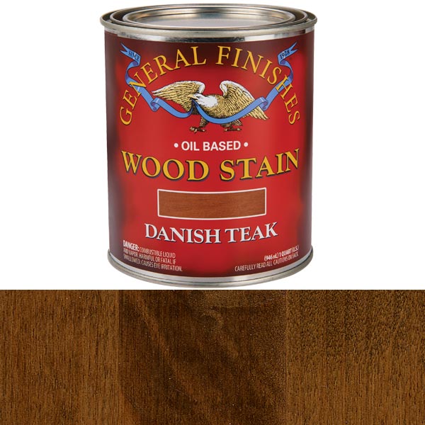 product: General Finishes Wood Stain - Oil Based - Danish Teak - Quart shown