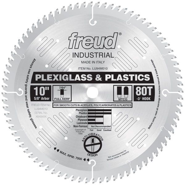 product: Freud LU94M010 Circular Saw Plastic Saw Blade 10