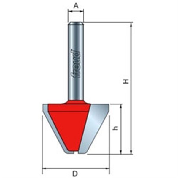 20-174 Lettering Router Bit 1/2" Sh 1-1/8" D 3/4" Cl 60 Degrees