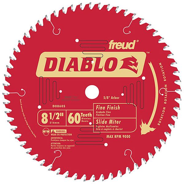 product: Freud D0860S Diablo Mitre/Sliding Miter Blade, 8-1/2