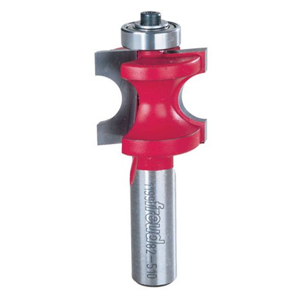 82-510 Half Round Router Bit With Bearing 1/2" Shank 1/4" R 1" Cl