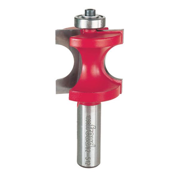82-512 Half Round Router Bit With Bearing 1/2" Shank 3/8" R 1-5/16" Cl