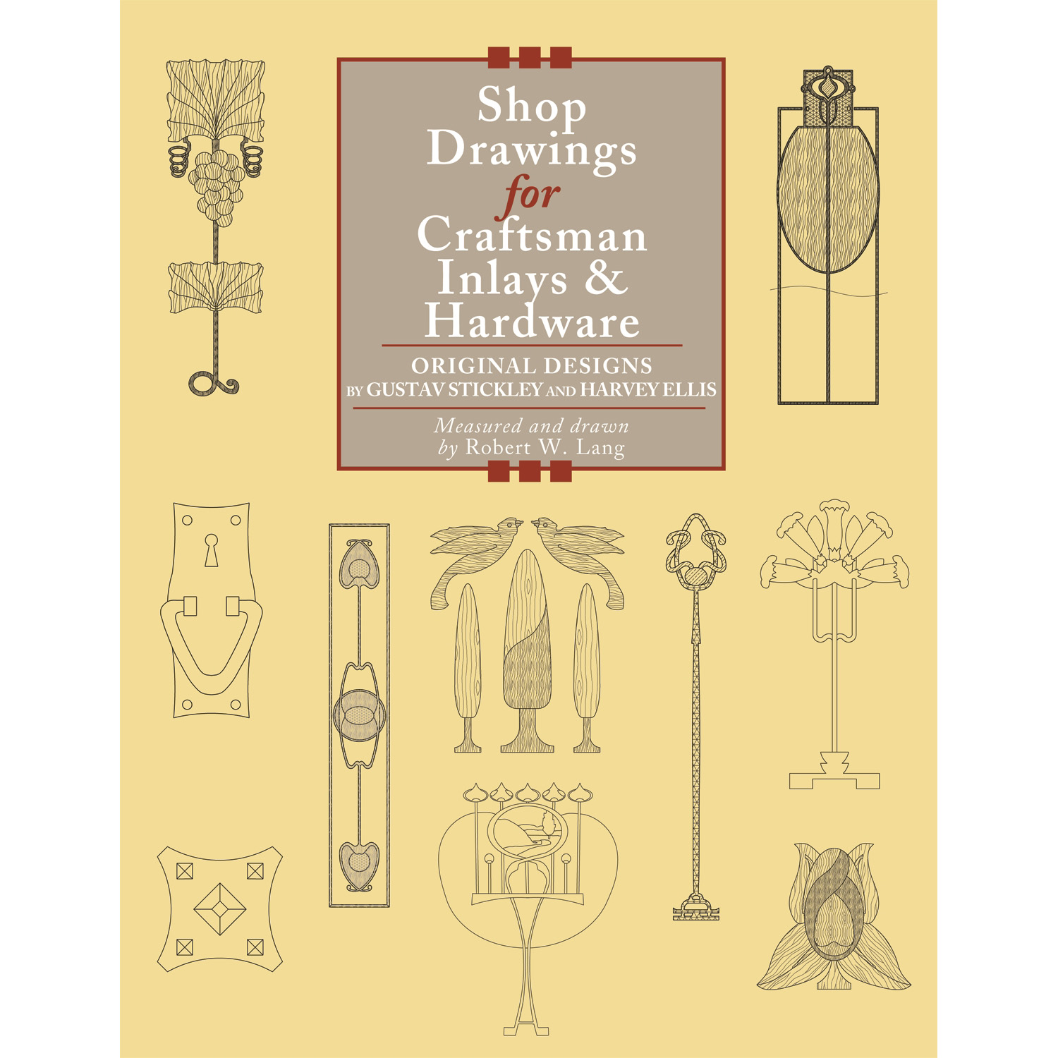 product: Fox Chapel Shop Drawings for Craftsman Inlays and Hardware shown